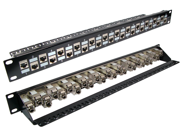 103054-AS - 24-Port Blank CAT6A FTP Snap-In Patch Panel