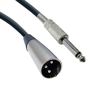 501902/15 - XLR 3-Pin to 1/4" Mono Microphone Cable - Male to Male - 15ft