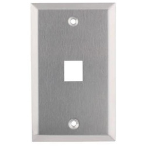 102151 - 1-Port Stainless Steel Wall Plate