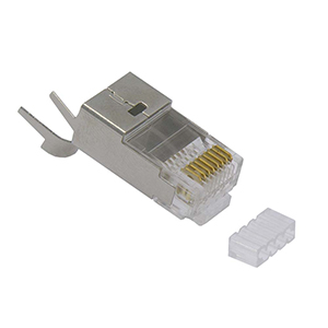 108703 - CAT6 RJ45 Shielded 1.5mm Diameter Crimp-On Plugs - Bag of 50 (Use with FourPair wire #101167GY)