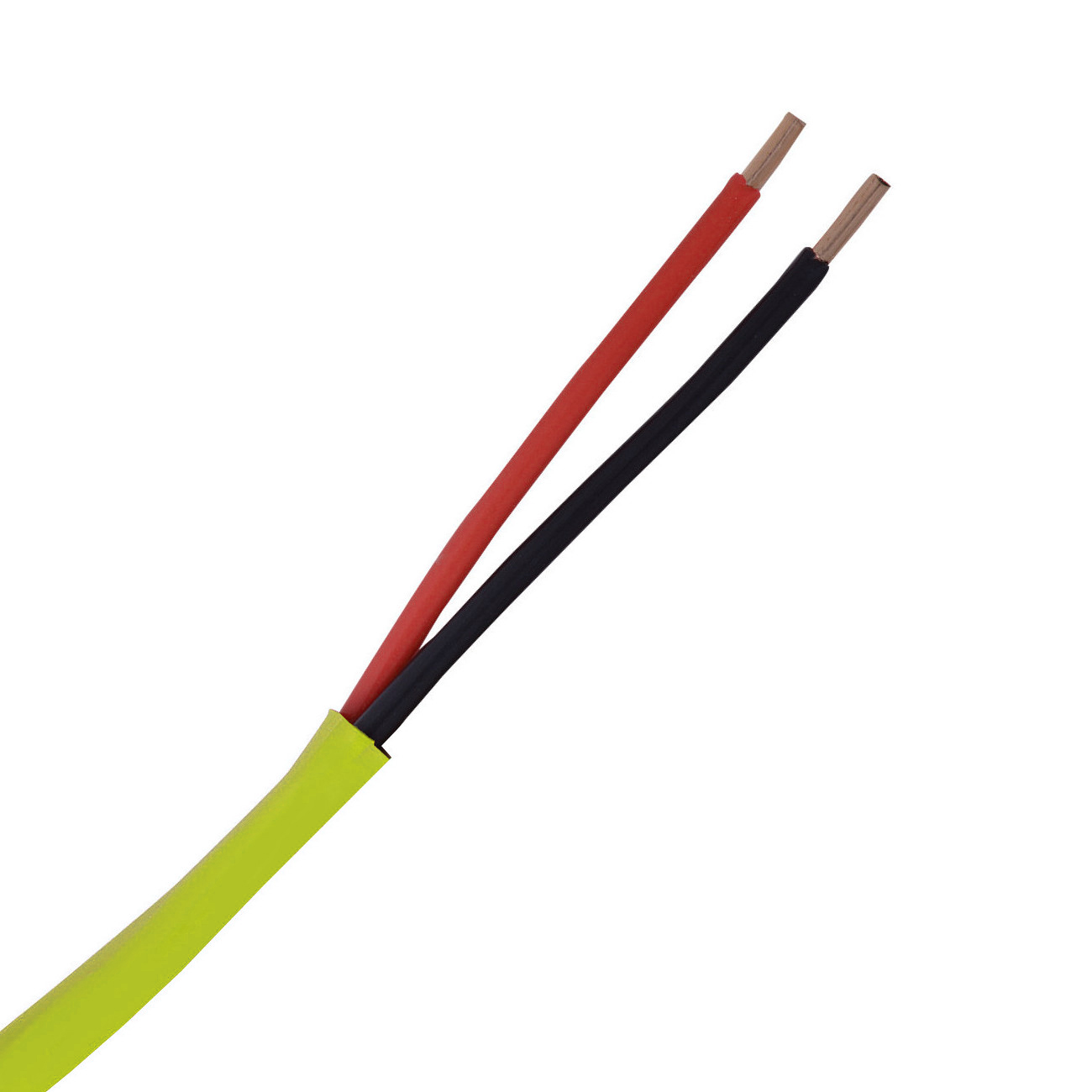 159632YL - Fire Alarm Wire - Yellow -14 AWG/2 Cond, Plenum (FPLP), Unshielded, Solid Bare Copper, 1000ft