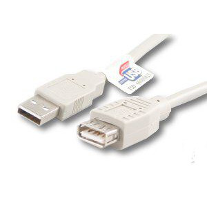 500020/15BG - USB 2.0 "A" Male to "A" Female 15FT Beige