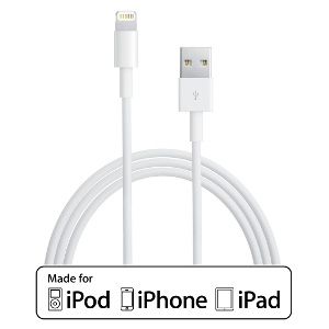 500090/06WH - 6ft Apple Certified MFI 8-Pin Lightning to USB Cable (Charges & Syncs)
