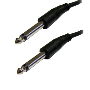 501712/06BK - 1/4" (6.35mm) Mono Audio Cable - Male to Male - 6ft
