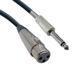 501903/X100 - XLR 3-Pin to 1/4" Mono Microphone Cable - Female to Male - 100ft