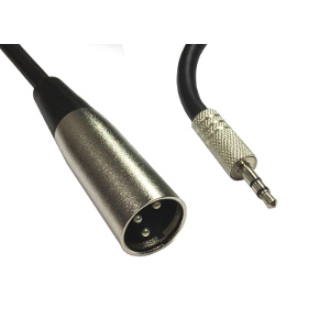 501906/15 - XLR 3-Pin to 3.5mm Stereo Microphone Cable - Male to Male - 15ft