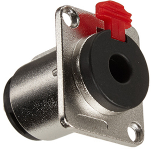 504040 - 1/4" Stereo Female Silver Chassis Panel Mount - Solder Type